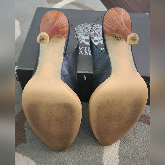 Boutique 58 Navy Blue Slingback Heels - Picture 3 of 5